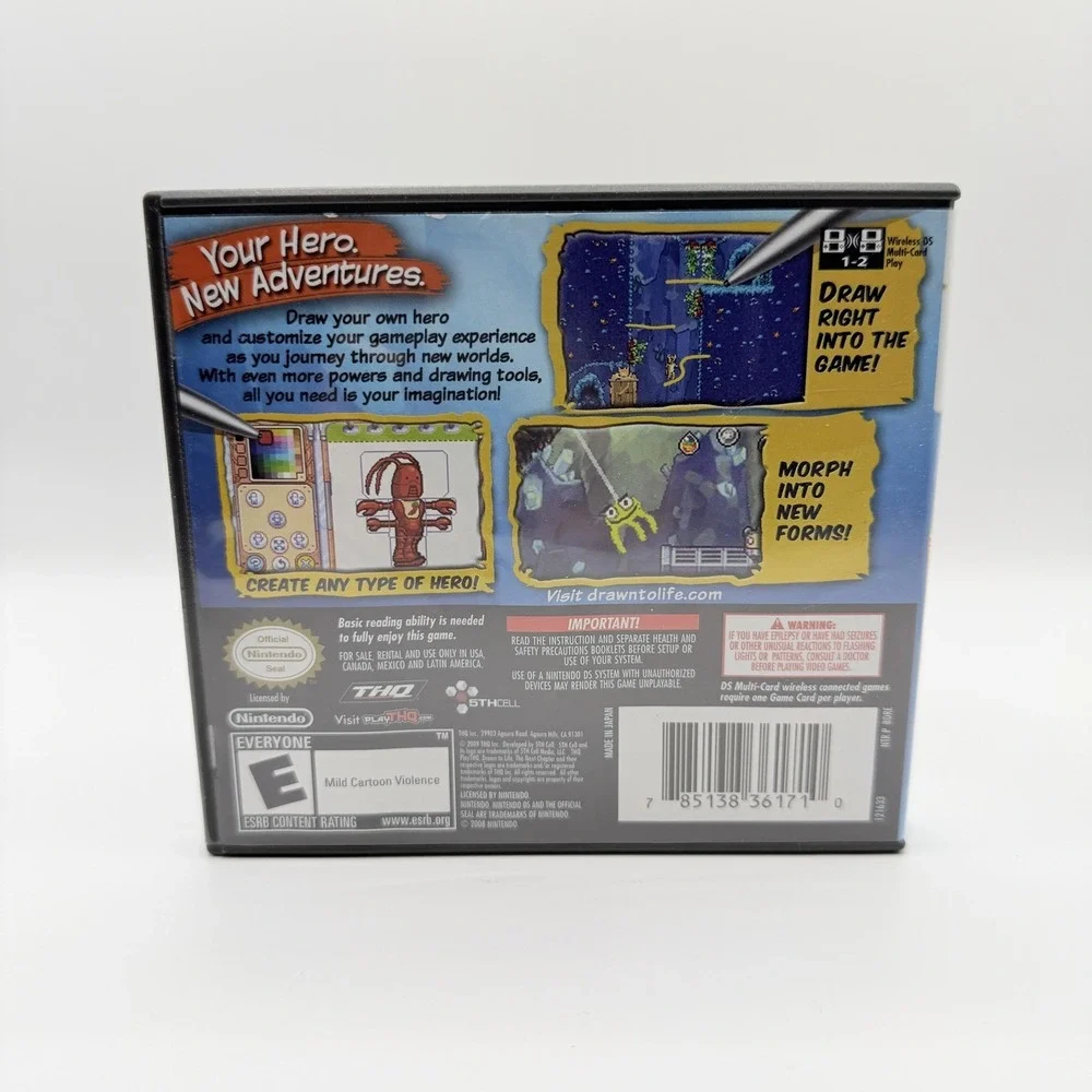 Drawn To Life: The Next Chapter Nintendo DS Game E THQ NTSC-U/C Case Manual